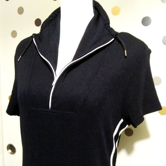 VTG RONNI NICOLE BLK W/ RACER STRIPES MAXI SZ 14 - Picture 10 of 14